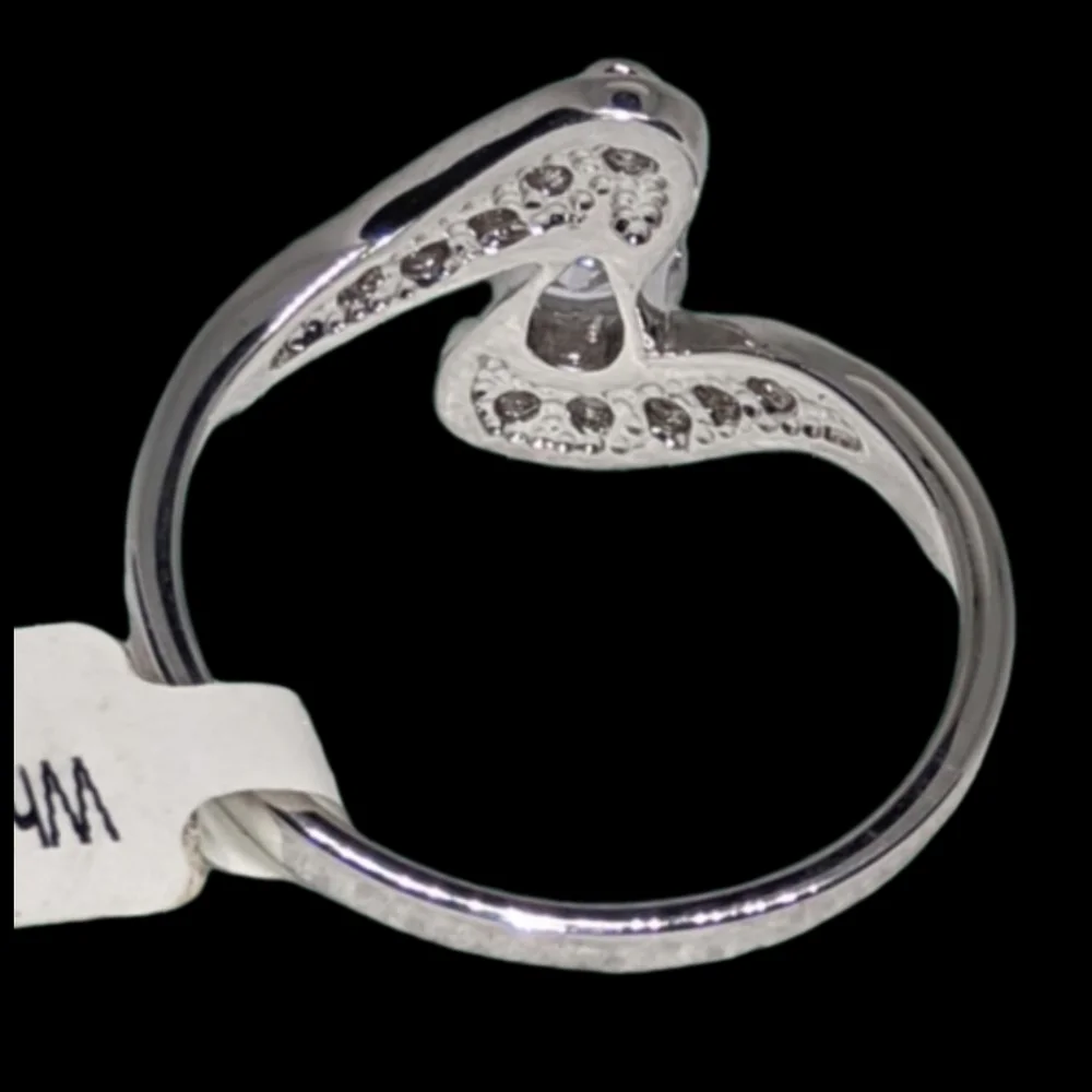 White Gold Plated with CZ Center Stone. Size 12 NWOT